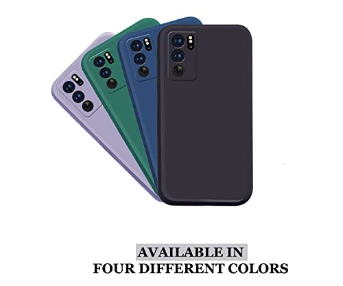Image of A rtistque Liquid TPU Silicone Matte Shockproof Flexible Camera Protection Soft Back Cover Case for Oppo Reno 6 5G - Black