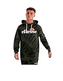 ellesse Herren Gottero Kapuzen-Sweatshirt, Dunkelgrüne Batikfärbung, M