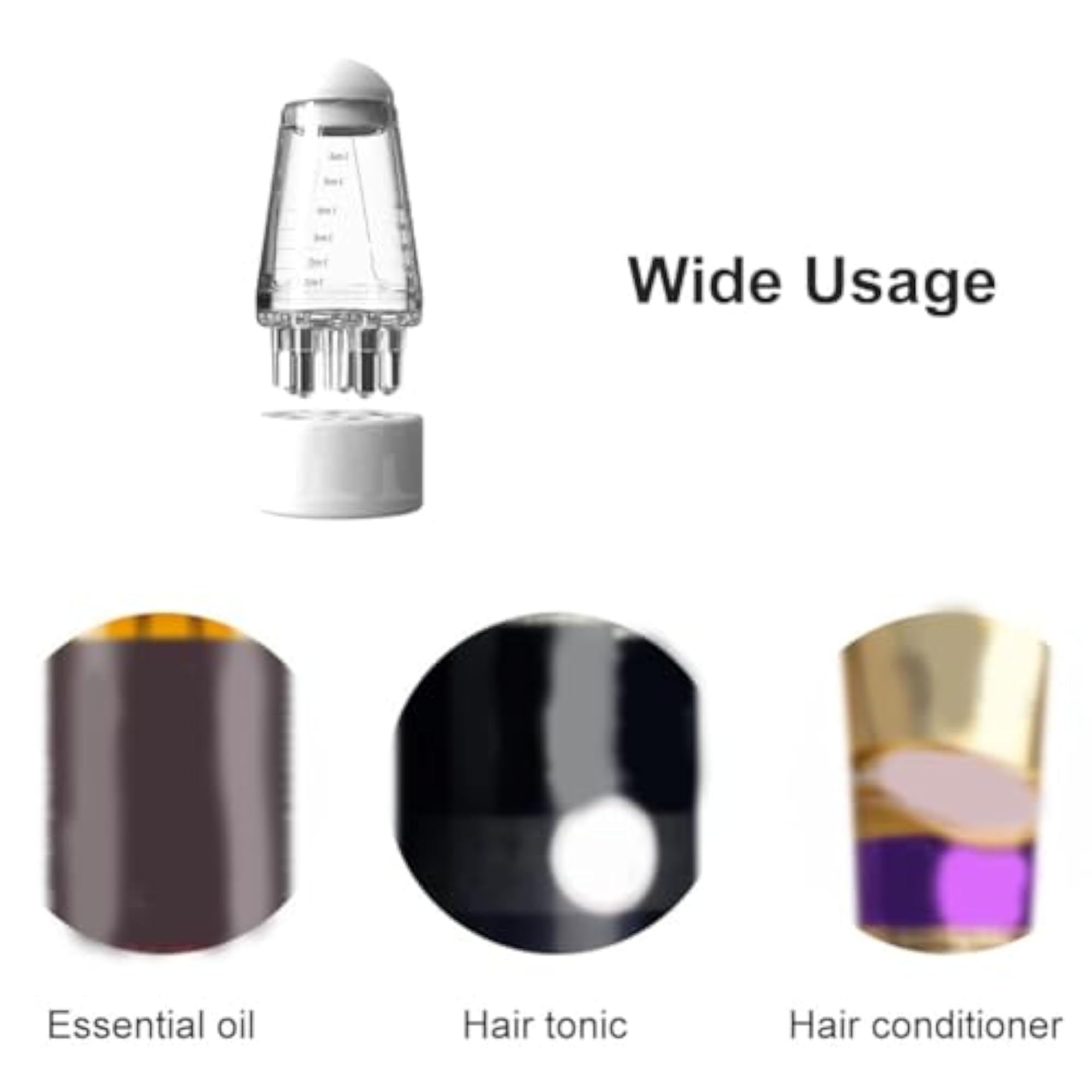 6ml Hair Oil Applicator Bottle with Scalp Massage Roller Comb