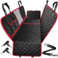 Image of 6-in-1 Dog Car Seat Cover for Back Seat, Waterproof Dog Car Hammock with Mesh Window, Non-Slip Pet Backseat Protector for Cars, Trucks and SUVs(Red, 6 in 1 Dog CAR SEAT Cover)