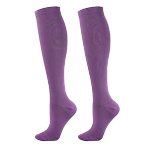 Junely Compression Socks for Women Knee High Stockings for Running Support Nurses Pregnant Women Flying Sports Gifts