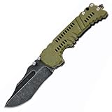 Klappmesser 7.9' Sehr Scharfes Taschenmesser metall aus edelstahl, Grün Abs, Praktisch Rutschfest, Outdoor Edc Messer Survival Jagdmesser, tragbare camping messer, Klein einhand messer tanto mit clip