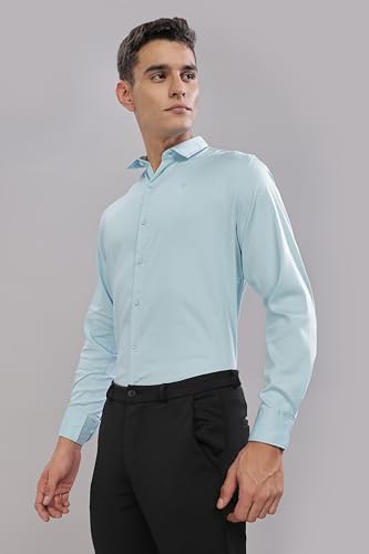 Image of Men's Cotton Lycra Slim Fit Shirt with Full Sleeves