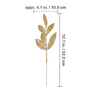 40piecesgoldglitteredartificialleafspraypicks12tallforchristmaswinterweddingwreathtreeswagfloralarrangmentvasebouquetstablecenterpiecesdecoration Urban Country Home Decor 40 pieces gold glittered artificial leaf spray picks 12 tall for christmas winter wedding wreath tree swag floral arrangment vase bouquets table centerpieces decoration urban country home decor