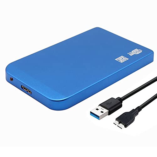 HUIOP 2.5in USB3.0 SSD HDD Hard Drive Box 5Gbps 3TB USB3.0 Portable Hard Drive Box (Blue),Hard Drive Box