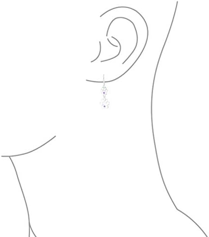 BFF Cut Out Open Animal Lover Pet Dog Cat Paw Print Dangle Stud Earrings For Women Puppy Cubic Zirconia .925 Sterling Silver Lever back Push Back
