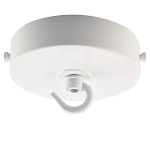 ElekTek Flache Deckenrosette 100 mm Weiß