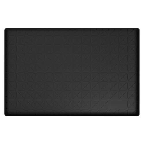 Tapete para debajo del fregadero, 34 x 22 pulgadas, de silicona, impermeable, para cocina, protector de cocina, protector de estante para debajo del fregadero (negro)