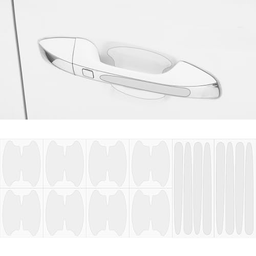 BOHUIZ 16 Pcs Car Door Handle Scratch Protector, Transparent Waterproof Anti-Scratches Car Door Cup Protector Universal TPU Car Door Sticker Protective Films for Most Car Handles