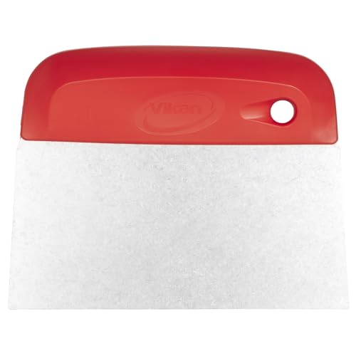 Coupe-pâte Vikan 40574 lame inox flexible rouge 14,5 cm pour racler le plan - 4