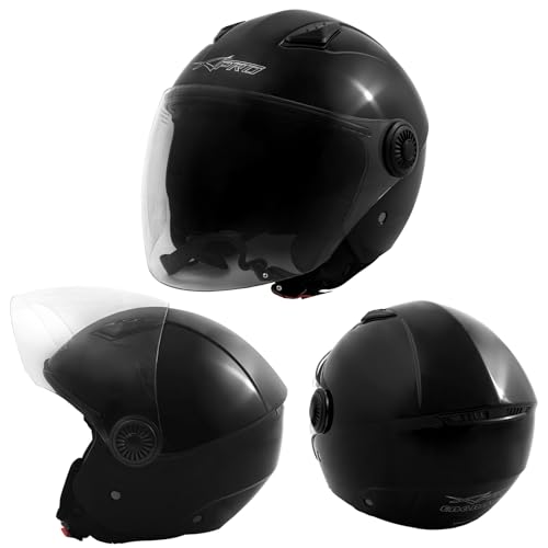 Casque avec Visière Longue Moto Scooter Quad Jet ECE 22-06 Noir XS