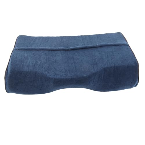 Gavigain Memory Pillow, Neck Pain Relief Slow Rebound Cervical Support Pillow for Side Back Stomach Sleeper Dark Blue