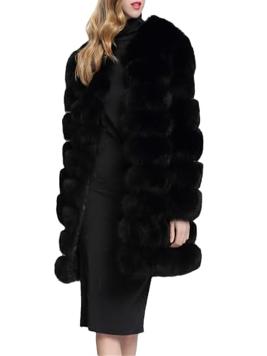 YTR6TW Women Long Fuzzy Coat Winter Warm Fluffy Jackets steampunk buy now online