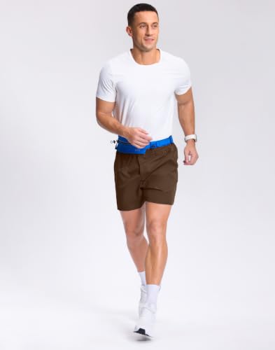 Image of GGJ Men's Lightweight Athletic Shorts with 2 Zipper Pockets 7 inch /9 inch /5 inch Gym Workout Running Quick Dry Tennis Shorts for Men