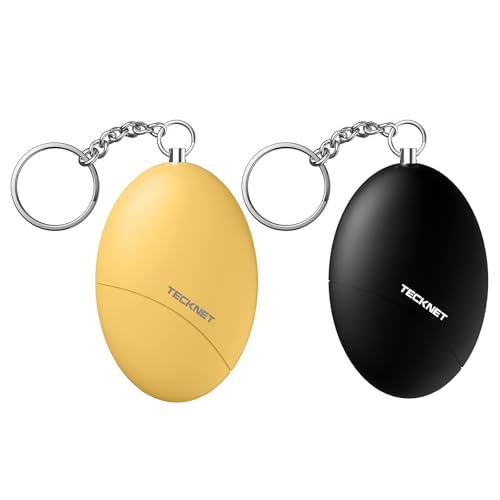 TECKNET Personal Safety Alarm for Women, 2 Pack Self