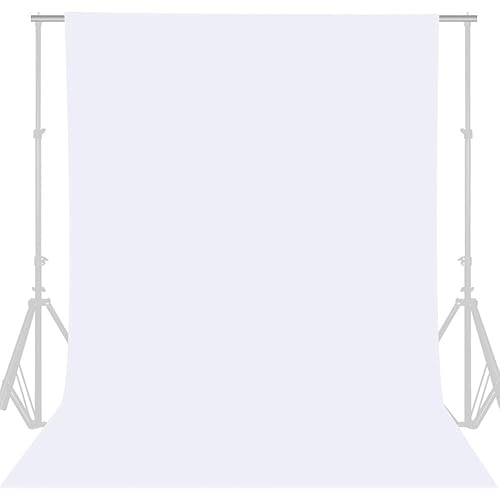 GFCC 8FTX10FT White Backdrop Background for Photography Photo Booth Backdrop for Photoshoot Background Screen Video Recording Parties Curtain - 8ftx10ft - White