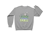 COZYPrint Touch Grass, sudadera divertida y moderna para hombre, gris, XS