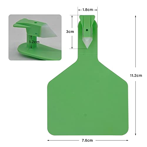 MUDUOBAN Cattle Ear Tags Z Tags One-Piece 50Pcs Balnk TPU Animal Identification Livestock Ear Tags for Cow,Goats,Dogs,Pigs,Sheep,Large Size