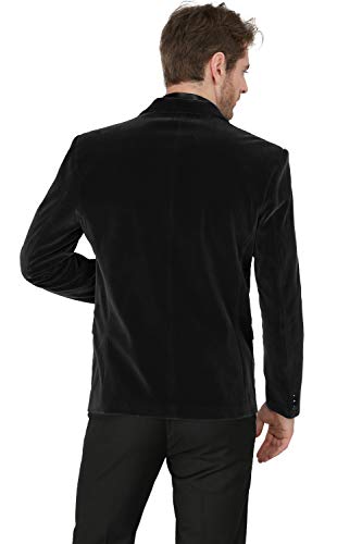 Mage Male Men's 2 Piece Suit Peaked Lapel One Button Tuxedo Slim Fit Velvet Blazer Party Dinner Jacket & Pants #TOP5