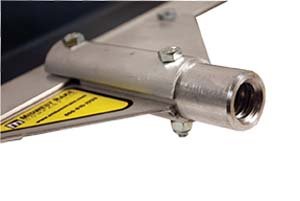 Midwest Rake Flexible Blade Smoother (Various Handle and Blade Size), 24" Blade Size, Rounded Corner, Threaded Handle Adapter