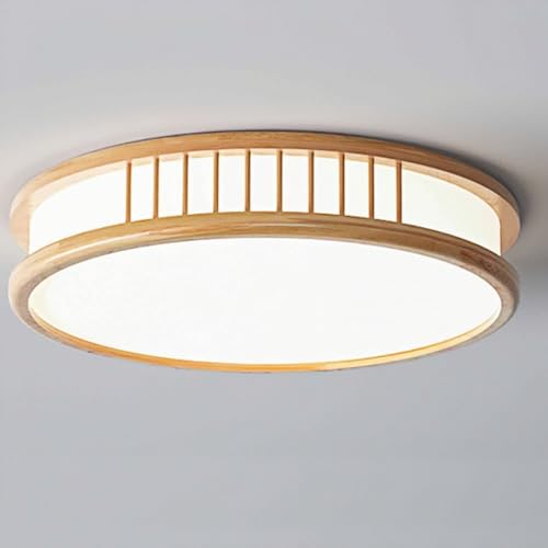 Lampe de plafond en bois pour îlot de cuisine et plafonnier de chambre design LED