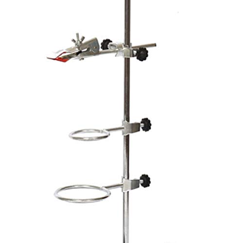 Support de Support en MéTal de Qualité Laboratoire, Pince de Burette DoubléE de LièGe avec 2 Anneaux de Cornue (2 Pouces, 3 Pouces de DiamèTre)
