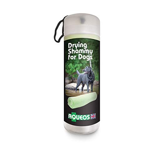 Aqueos Quick Dry Dog Shammy, One Size, Green