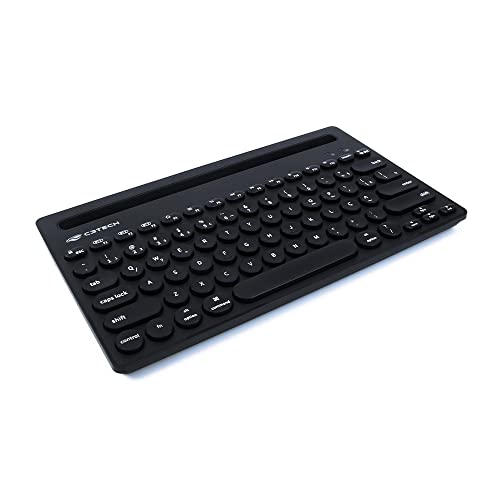 C3TECH Teclado K-BT200BK sem fio Preto - Conexão bluetooth, alterna digitação entre computador, tabl