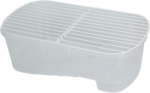 CokBlu亀飼育用水槽亀罐)蓋付き + 排水口付き|開放型日向台で日光浴可能 透明設計で観察しやすい|クローバー・クジラ造型 爬虫類/小龍蝦飼育用 生物飼育用品