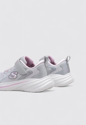 Skechers Bambina Wave 92 Sneaker In Grigio Chiaro, Taglia 29, Lavabile In Lavatrice - 5