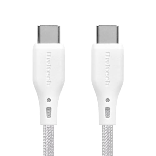 オウルテック Type-Cケーブル 1m マグネットケーブル [PD60W/急速充電/データ転送/480Mbps]磁力でまとまる USB-C Type-C to Type-Cケーブル ホワイト OWL-CBMGCC10-WH