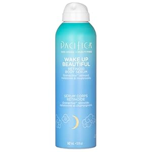 Pacifica Spray Lotion for Body – Wake Up Beautiful Body Serum – Overnight Retinoid Body Treatment, Spray-On Hydrating Serum with Granactive Retinoid, Mushrooms & Melatonin, Plumps & Renews Skin, Vegan
