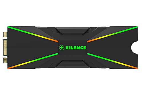 Xilence M2SSD.B.ARGB M.2 2280 SSD PCIe NVMe/SATA Cooler, 3PIN ARGB 5V, Easy Assembly
