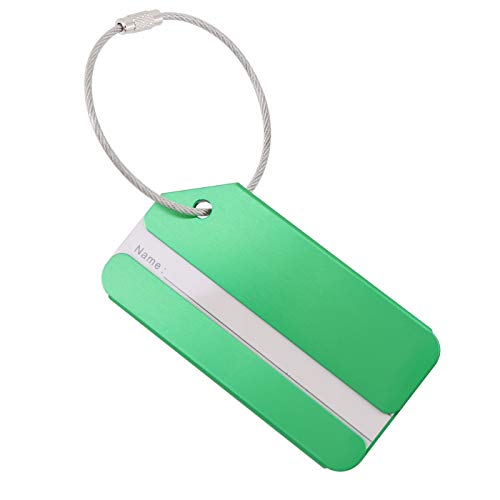 Preisvergleich Produktbild Personalisierte Anhänger Luggage Reisen Personalisierte Aufkleber GrÜN FÜR Handtasche Taschen Fest Personalisierte Anhänger (Grün 2Pcs)