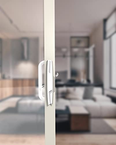 House Guard Sliding Patio Door Handle Set, Mortise Lock, 3-15/16", White - image 8