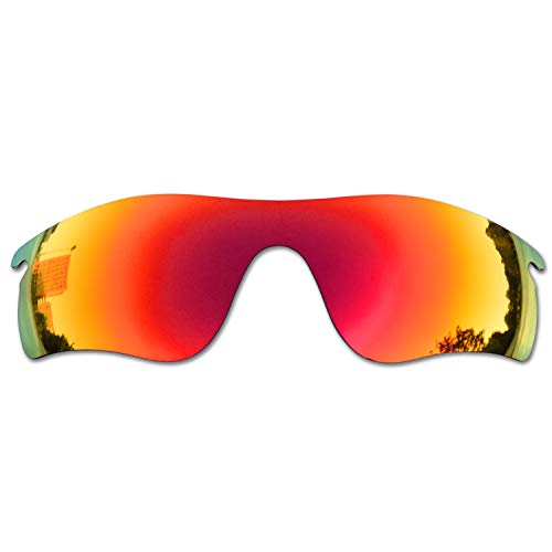 SOODASE Pour Oakley Radarlock Path Des lunettes de soleil Rouge Verres de remplacement polarisés Cover