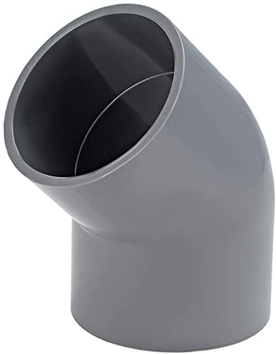 XYWHPGV Accesorio de tubería de PVC Codo de 45 s Enchufe de 63 mm gris 3 piezas(8c561 88f82 5f5b0 c3bcc 3a8fa 098c0