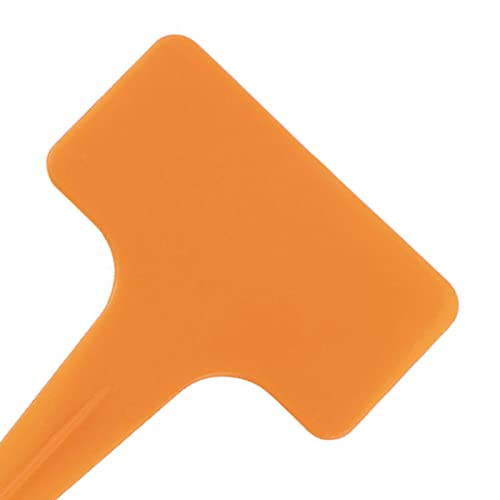 Fdit 6 X 3 X 10 Cm Große T-förmige Gartenetiketten aus PP-Material Zur Pflanzenidentifikation, 20 Stück Zur Identifizierung Verschiedener Pflanzen, Lange Lebensdauer (ORANGE)