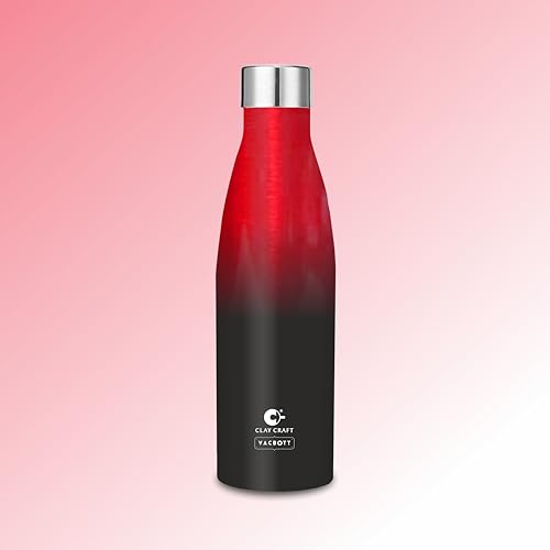 Image of Clay Craft Vacbott Gerald Dual tone Insulated Double Wall|18 Hours Hot and 24 Hours Cold Water Bottle Vacuum Insulated|Thermosteel|Flask 1000ml Bottles|BPA-Free|BIS Certified|1Year Limited Warranty