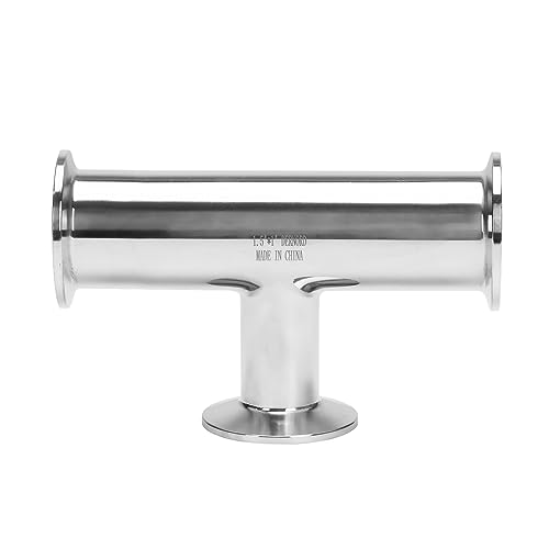 Image of DERNORD Reducing Clamp Tee 3 Way Stainless Steel 304 Sanitary Fitting (Pipe OD: 1.5 inch x 1.5 inch x 1 inch)
