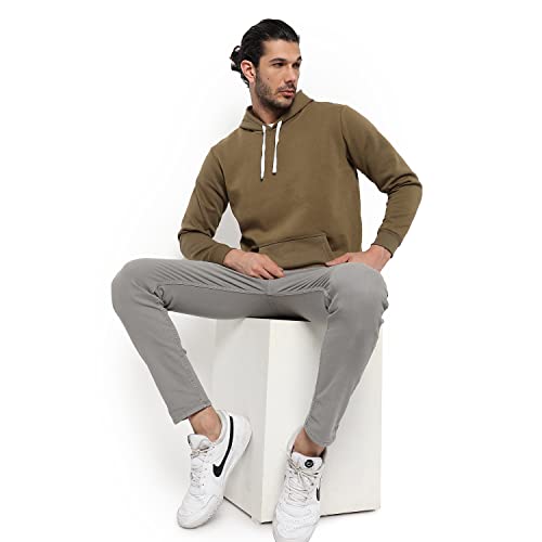 Image of Campus Sutra Men's Cotton Hooded Neck Sweatshirt