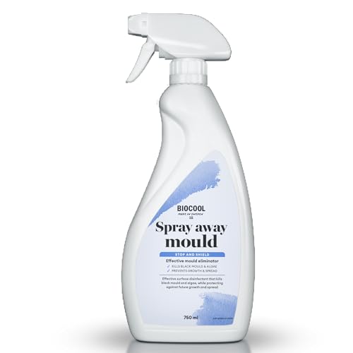 Mould and Mildew Remover Spray 750 ml Chlorine-free Black Mould Remover for Fabric Canvas Wood and Bathrooms Preventive Spray from Biocool