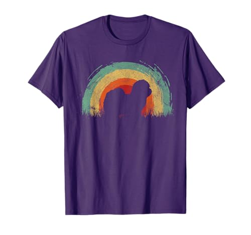 Retro Coton de Tulear Vintage Rainbow Dog Men Women T-Shirt