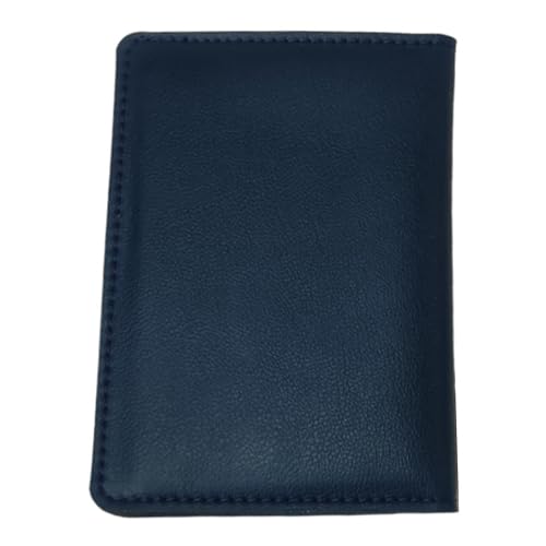 Image of Eco Leather Unisex Passport Cover and Luggage Tags (Navy Blue)