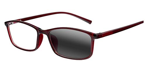 Mens Progressive Multifocal Photochromic Reader TR90 Ultralight Rectangle Reading Glasses