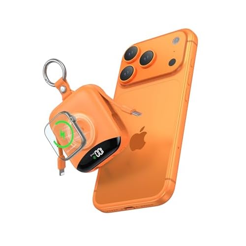 Portable Charger, 10000mAh 22.5W Fast Charging Power Bank with Built-in Cables, Travel Essentials Battery Pack with LED Display for iPhone, Portable iWatch Charger for 11/10/9/8/7/6/5/SE/Ult