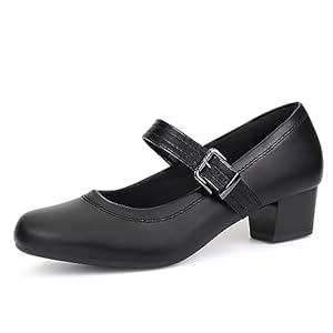Damen Mary Janes Pumps für Hallux Valgus Orthopädische Kleid Schuhe Low Chunky Heels Arbeit Pumpen
