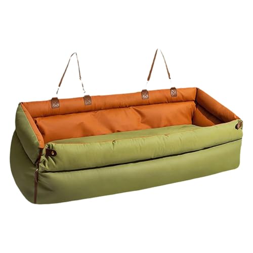 SZLIFE Seggiolino per cani, seggiolino rialzato antiscivolo, divano per auto, cuccia per trasporto, cuccia da esterno per gattini, cuccioli, gatti di piccola, Ornage