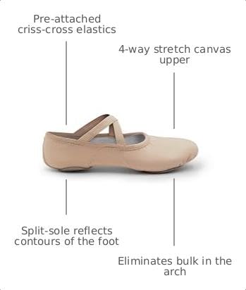 Image of Capezio Womens Capezio Hanami Canvas Ballet Shoe
