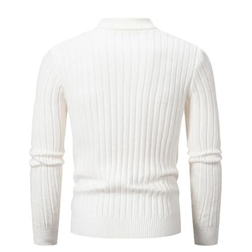 Men's Mock Neck Pullover Knit Sweater Slim Fit Solid Color Warm Autumn Winter Casual Top3
